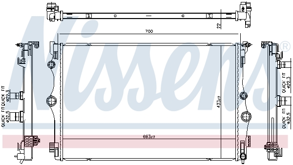 Radiateur Nissens 606815