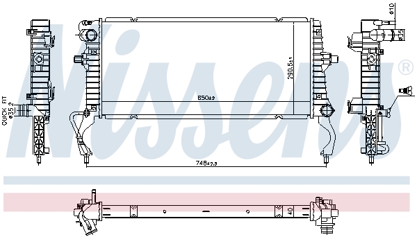 Radiateur Nissens 607023