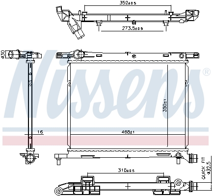 Radiateur Nissens 607029