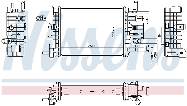 Interkoeler Nissens 607033