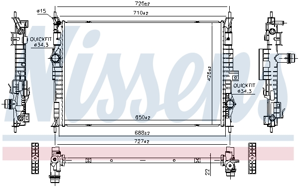 Radiateur Nissens 607184