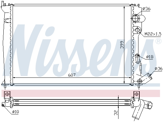 Radiateur Nissens 61302A