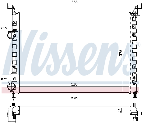 Radiateur Nissens 61684