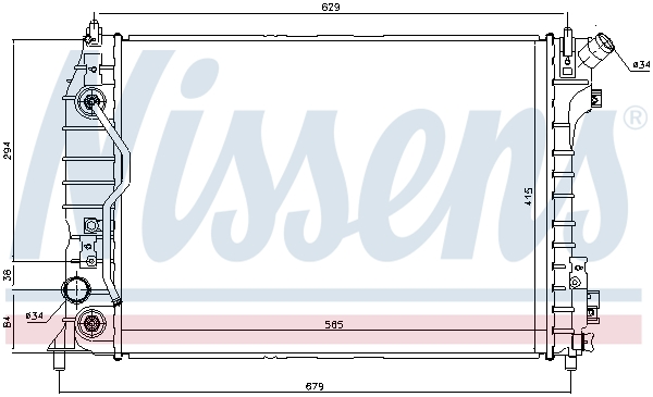 Radiateur Nissens 61695