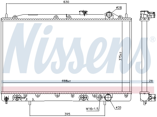 Radiateur Nissens 62835