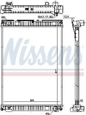 Radiateur Nissens 628763