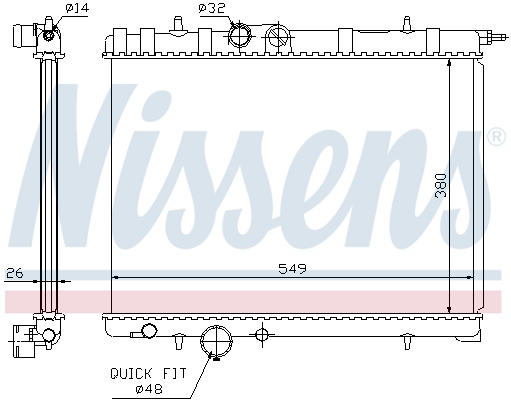 Nissens Radiateur 63697