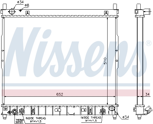 Radiateur Nissens 64318