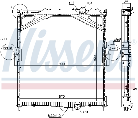 Radiateur Nissens 65467A