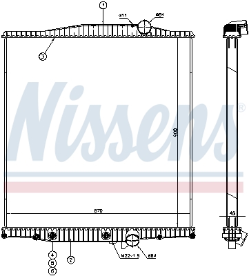 Radiateur Nissens 654720