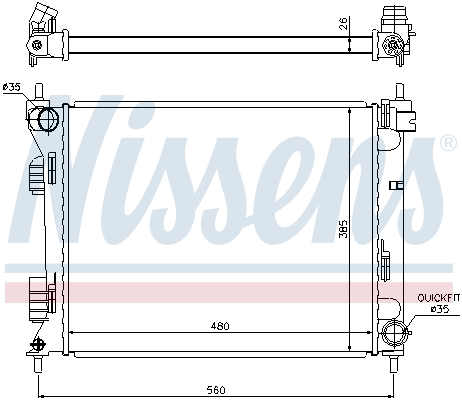 Nissens Radiateur 67611