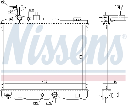 Radiateur Nissens 68187