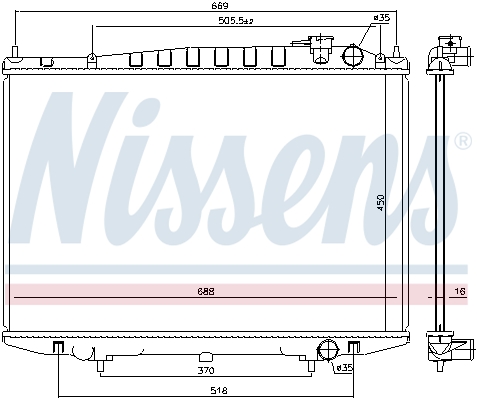 Radiateur Nissens 68749