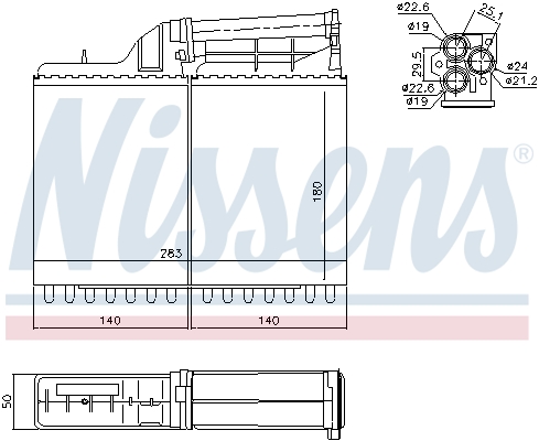 Nissens Kachelradiateur 70502