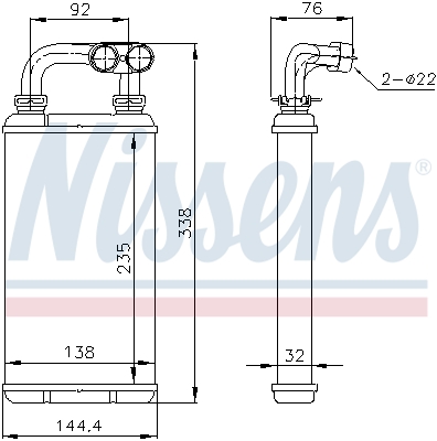 Nissens Kachelradiateur 70519