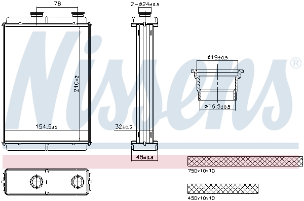 Kachelradiateur Nissens 707285