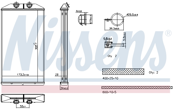 Kachelradiateur Nissens 707314