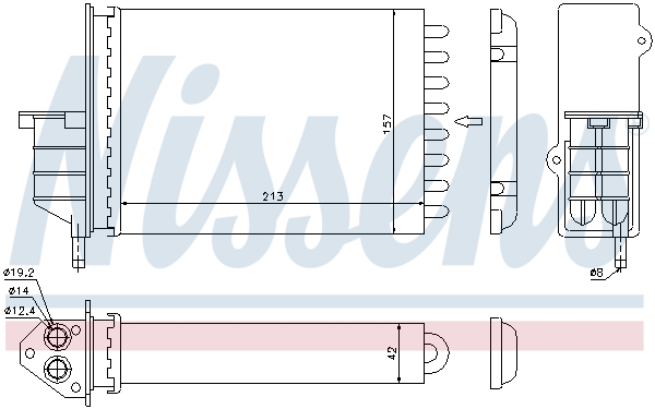 Nissens Kachelradiateur 71450
