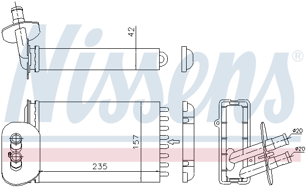 Nissens Kachelradiateur 73977
