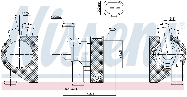 Nissens Hulpwaterpomp 831060
