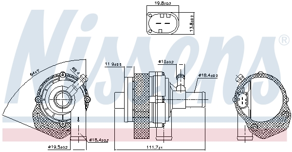 Nissens Hulpwaterpomp 831378