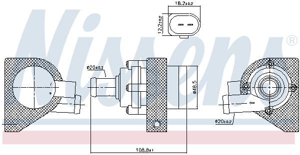 Hulpwaterpomp Nissens 832110