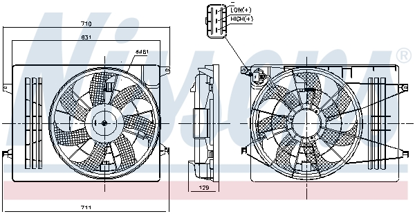 Nissens Ventilatorwiel-motorkoeling 850006