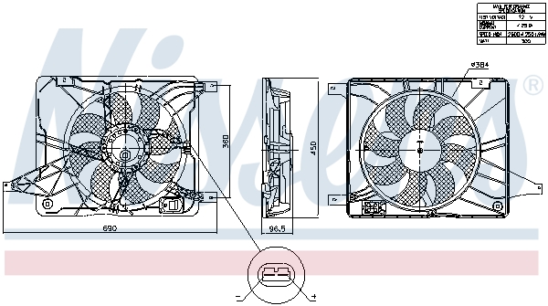 Nissens Ventilatorwiel-motorkoeling 850017