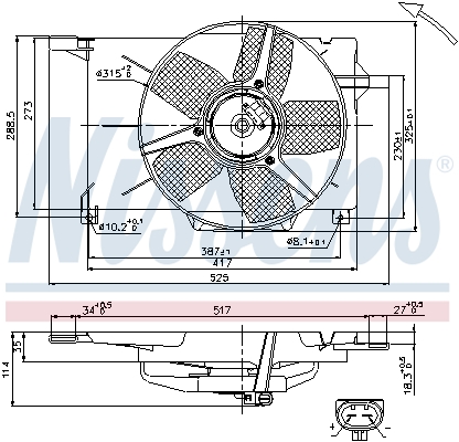 Nissens Ventilatorwiel-motorkoeling 85005