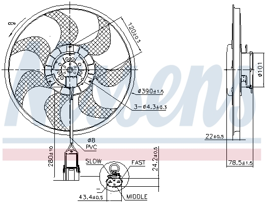 Ventilatorwiel-motorkoeling Nissens 850070