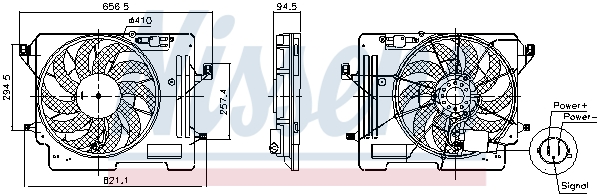 Ventilatorwiel-motorkoeling Nissens 850080