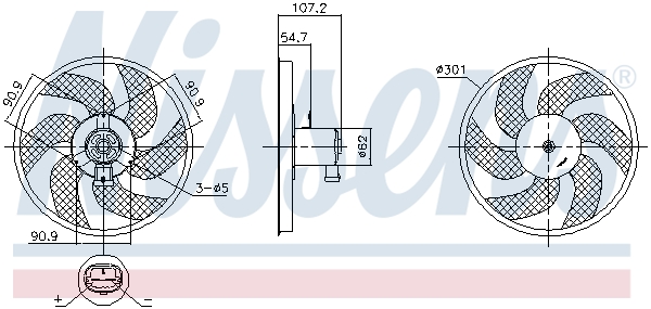 Ventilatorwiel-motorkoeling Nissens 850084