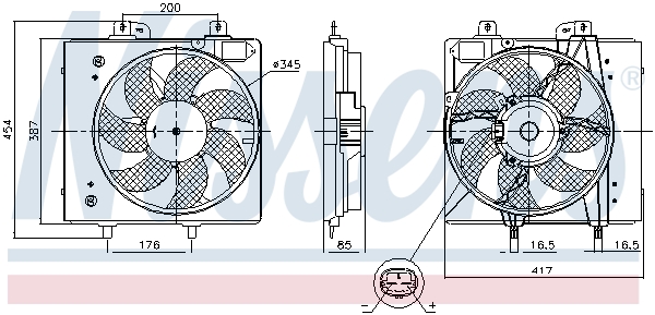 Ventilatorwiel-motorkoeling Nissens 850087