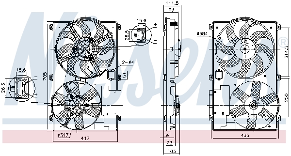 Ventilatorwiel-motorkoeling Nissens 850092