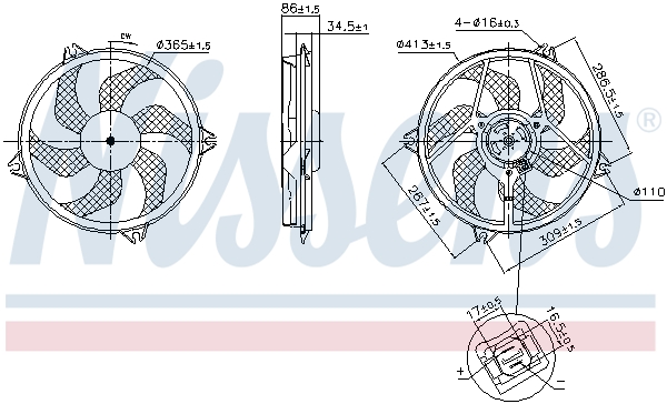 Ventilatorwiel-motorkoeling Nissens 850093