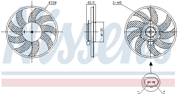 Ventilatorwiel-motorkoeling Nissens 850105