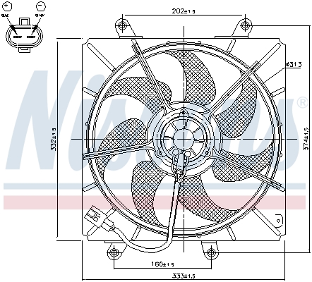 Nissens Ventilatorwiel-motorkoeling 85014