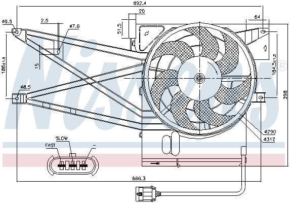 Nissens Ventilatorwiel-motorkoeling 85017