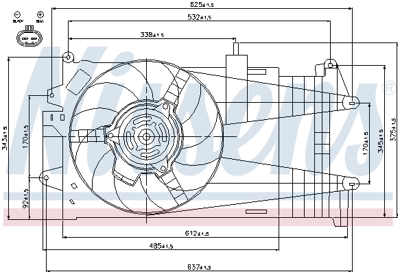 Nissens Ventilatorwiel-motorkoeling 85052