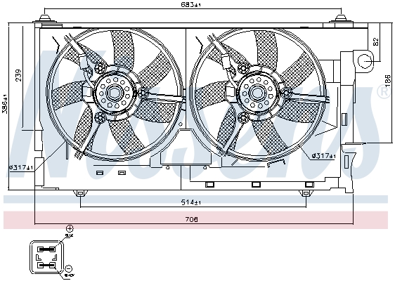 Nissens Ventilatorwiel-motorkoeling 85084