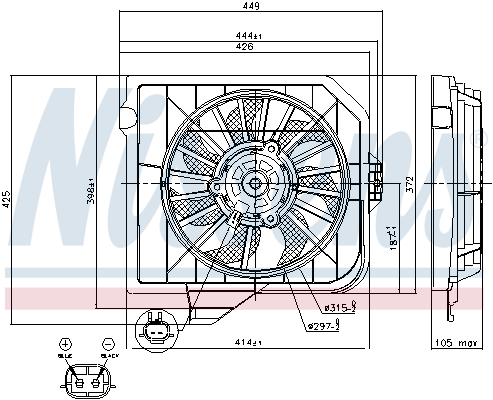 Nissens Ventilatorwiel-motorkoeling 85091
