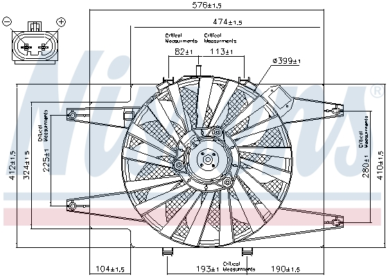 Nissens Ventilatorwiel-motorkoeling 85103