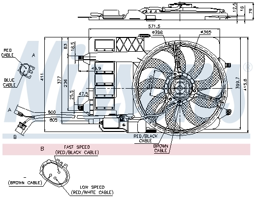 Nissens Ventilatorwiel-motorkoeling 85124