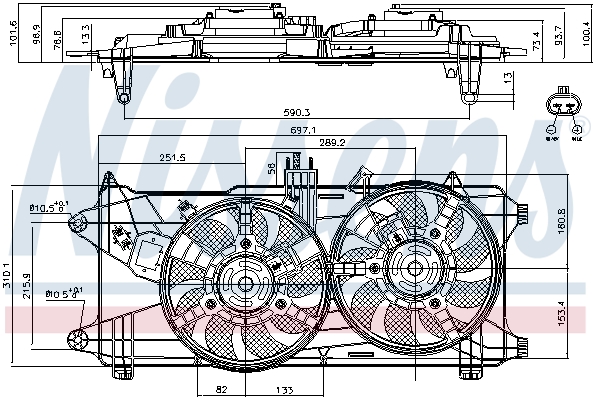 Nissens Ventilatorwiel-motorkoeling 85130