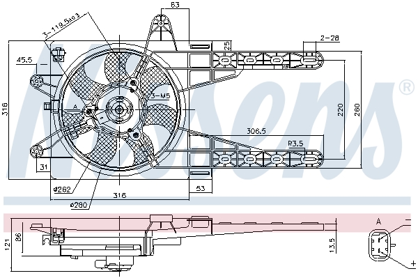 Nissens Ventilatorwiel-motorkoeling 85141