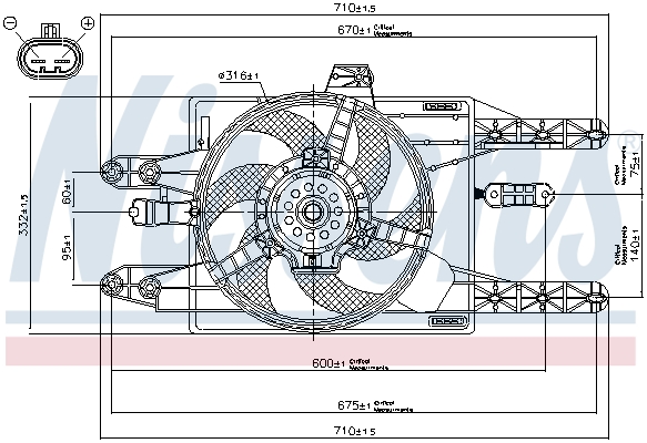 Ventilatorwiel-motorkoeling Nissens 85142