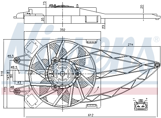 Nissens Ventilatorwiel-motorkoeling 85150