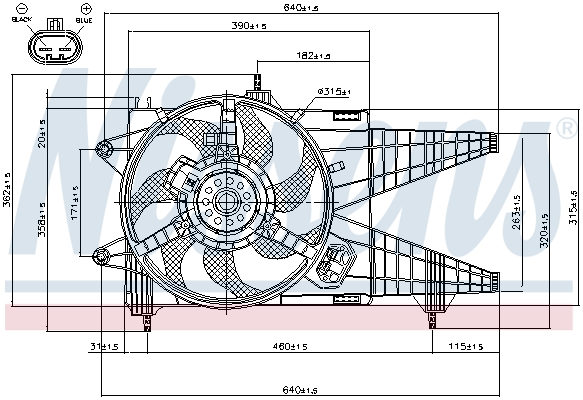 Ventilatorwiel-motorkoeling Nissens 85160