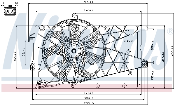 Nissens Ventilatorwiel-motorkoeling 85199