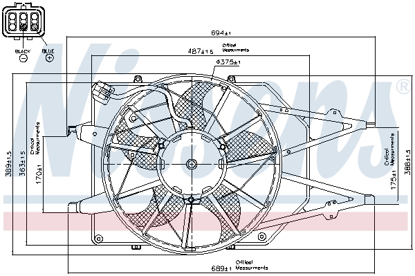 Nissens Ventilatorwiel-motorkoeling 85216